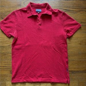 Peter Werth Red Striped Polo Shirt